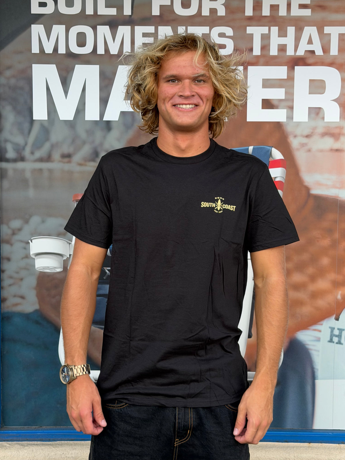 South Coast Mens Cross Logo Black