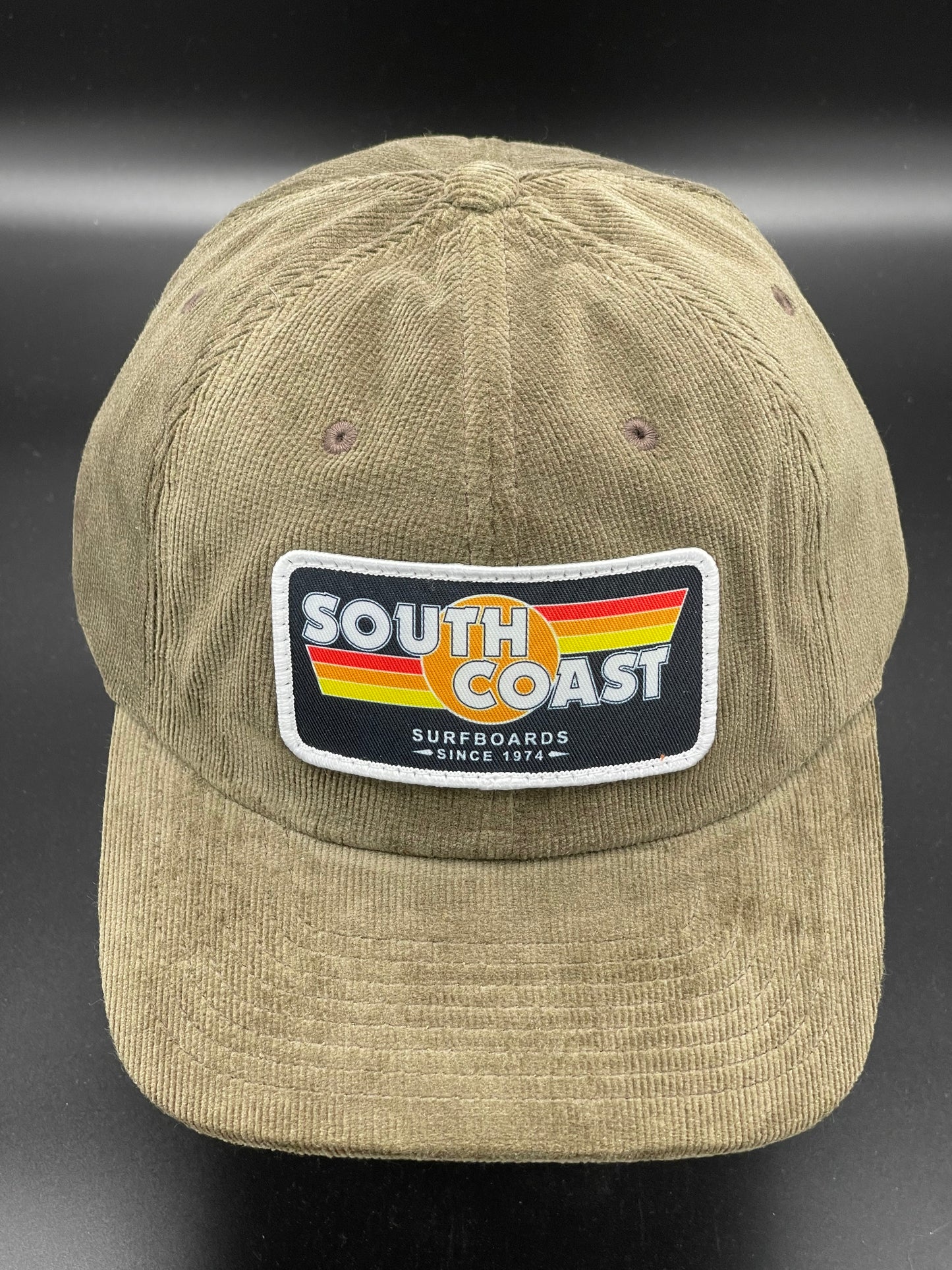 South Coast Adult Retro Stripe Cord Hat Loden