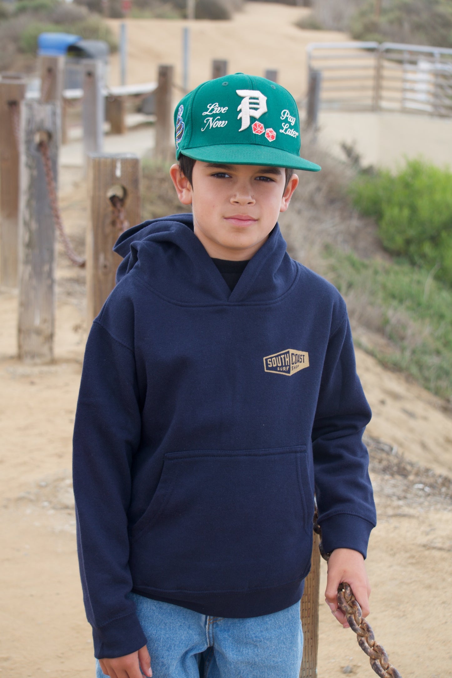 South Coast Youth SD Map Hoodie Navy