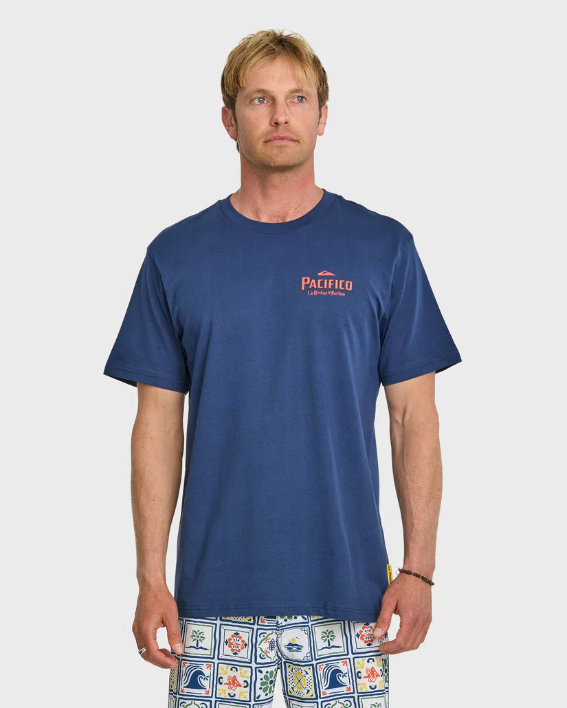 Quiksilver X Pacifico Mens Search For Beauty Tee Navy
