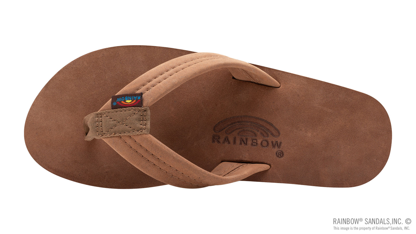 Rainbows Men's Luxury Leather Single Layer Arch Support Nogales Wood