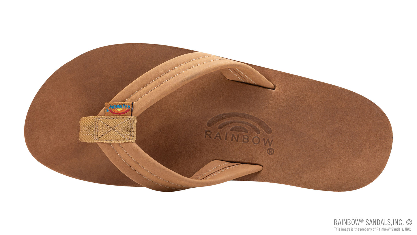 Rainbows Men's Luxury Leather - Double Layer Arch Support Buck Skin