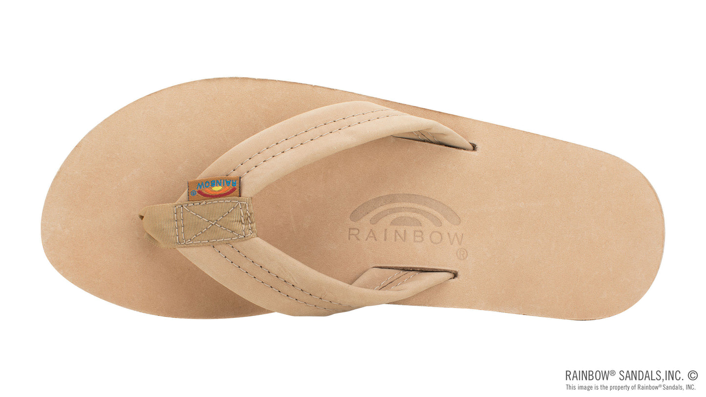 Rainbows Men's Double Layer Premier Leather with Arch Support Sierra Brown