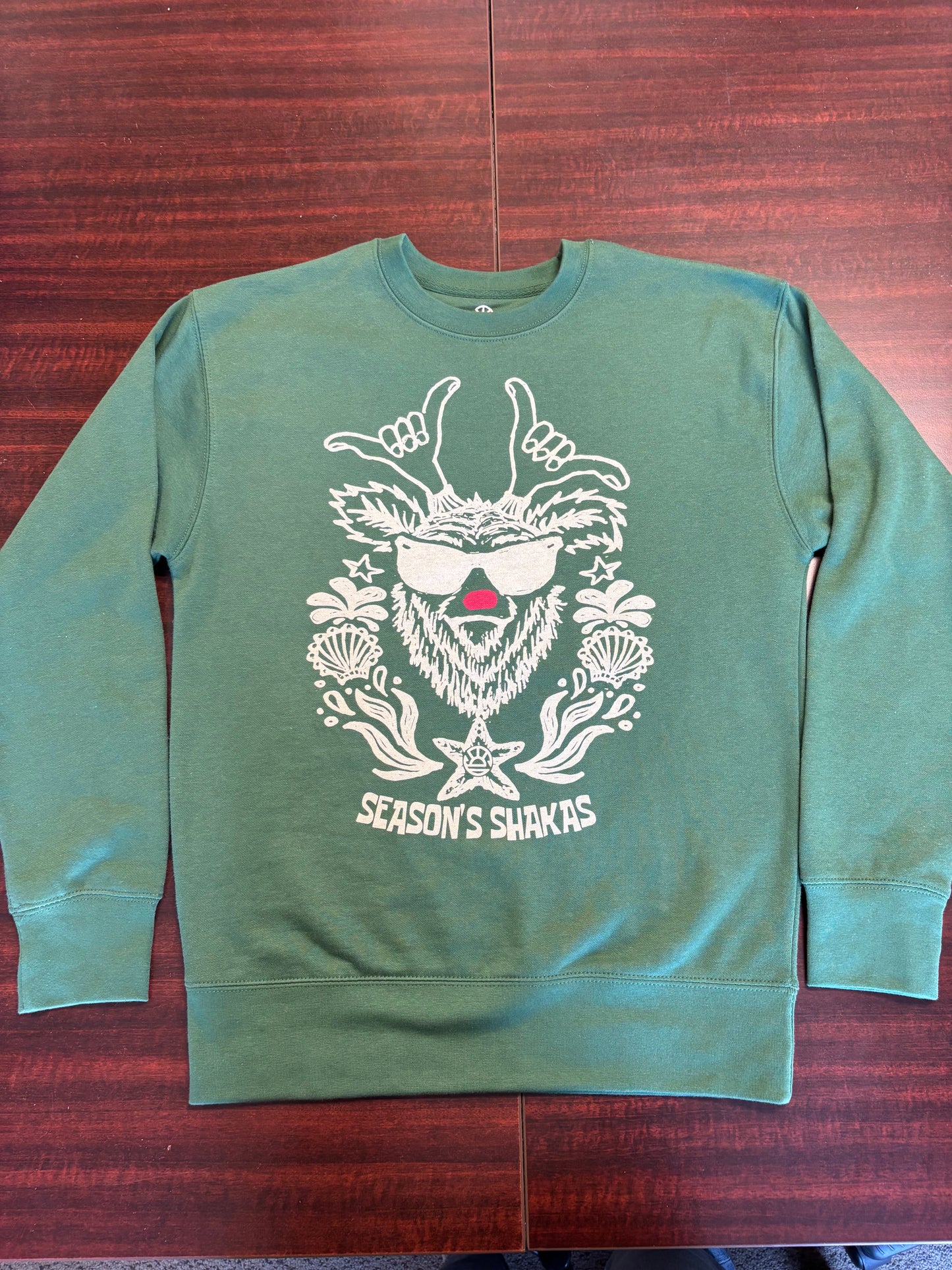 South Coast Adult Rudey Xmas Crew Green