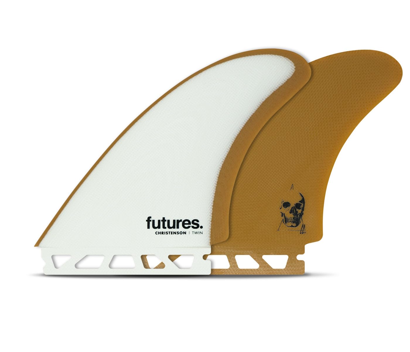 Futures Fins Christenson Twin Fin Set - White/Brown