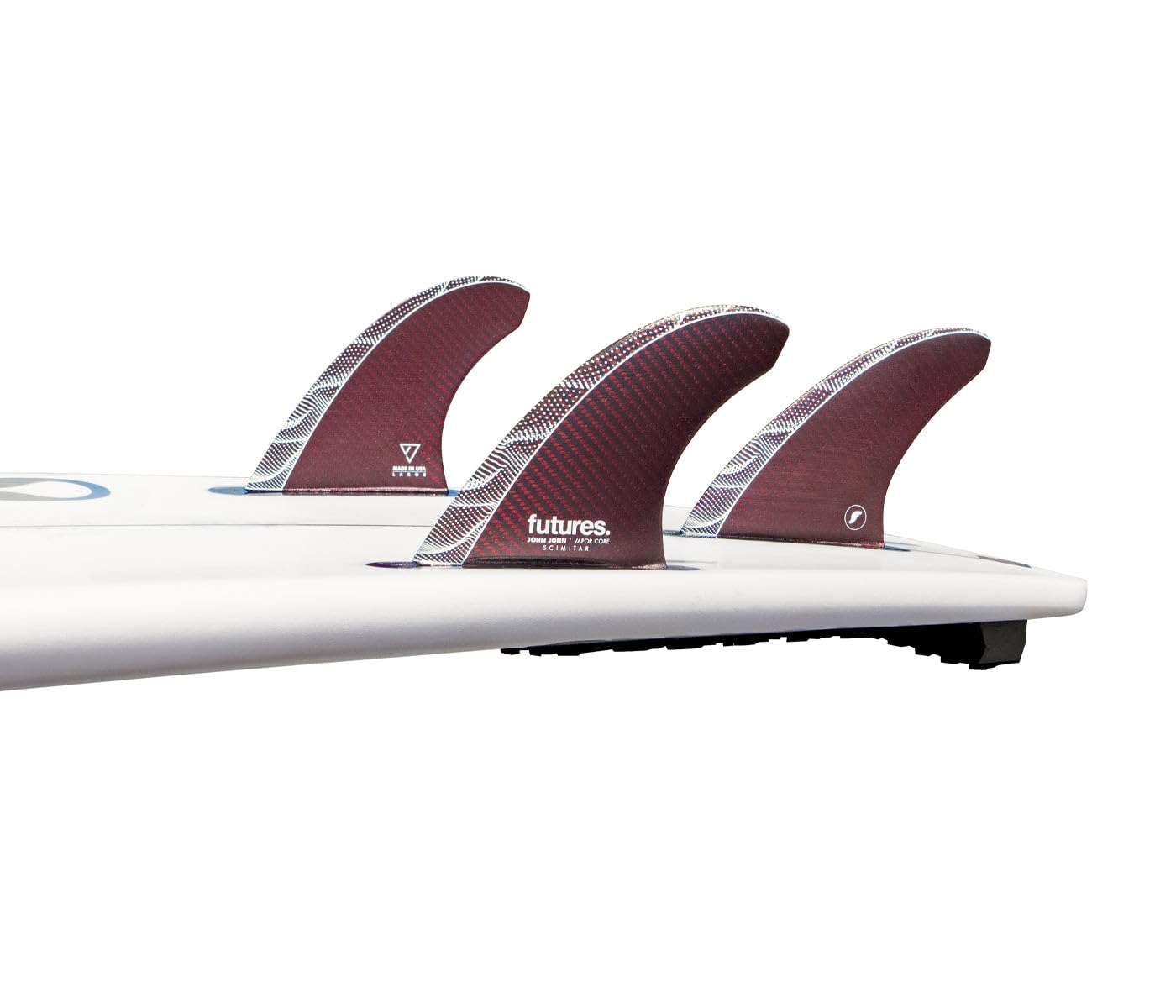 Futures Fins JJF Scimitar Vapor Core Thruster Fin Set - Large - Red/Carbon