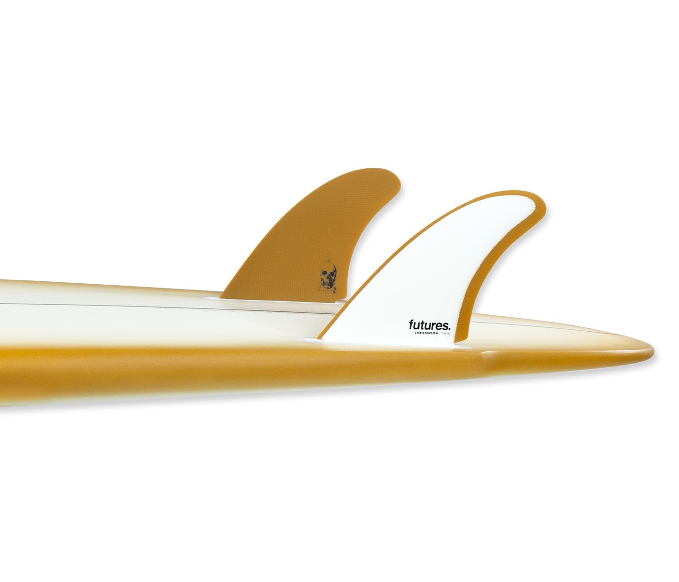 Futures Fins Christenson Twin Fin Set - White/Brown