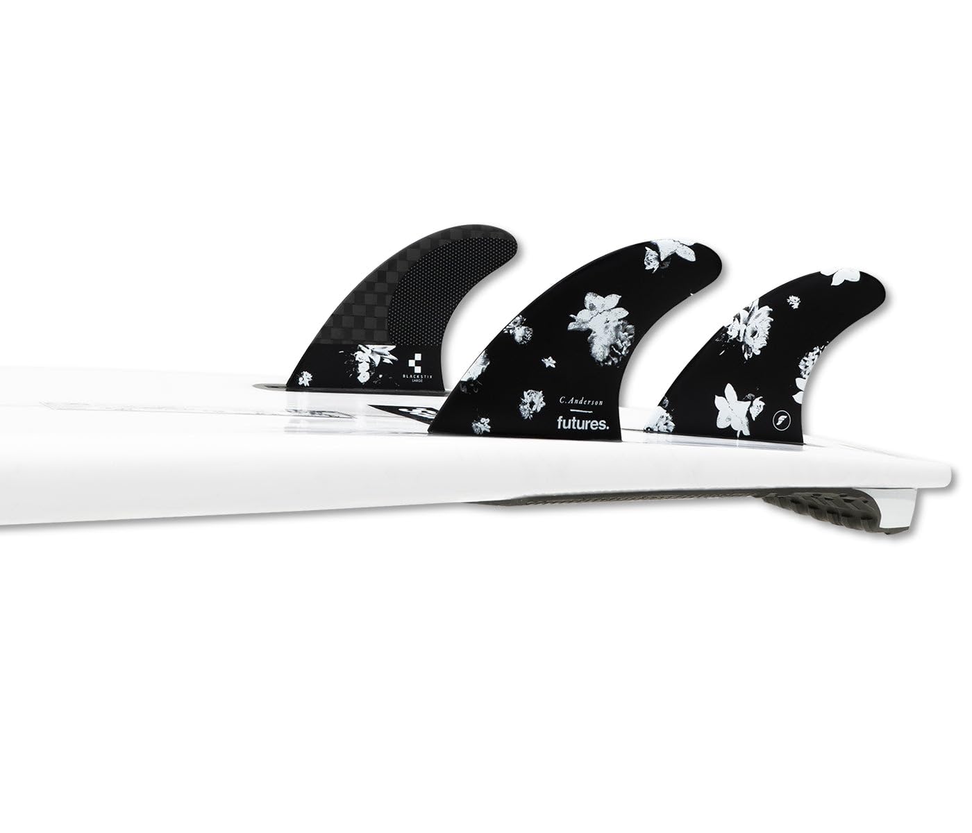 Future Fins Ando Blackstix Thruster Fin Set Black L