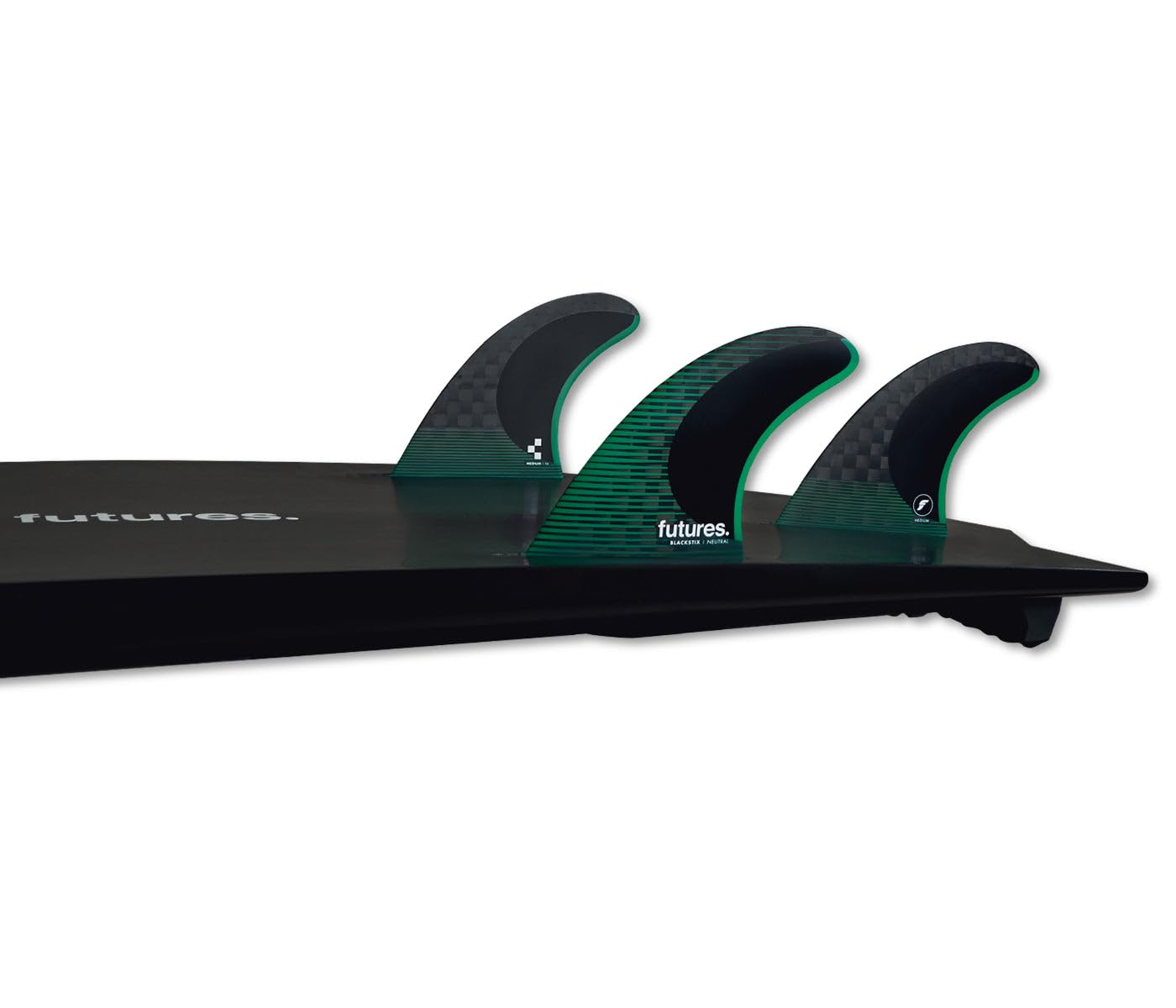 Futures Fins F6 Blackstix Medium Thruster Fin Set
