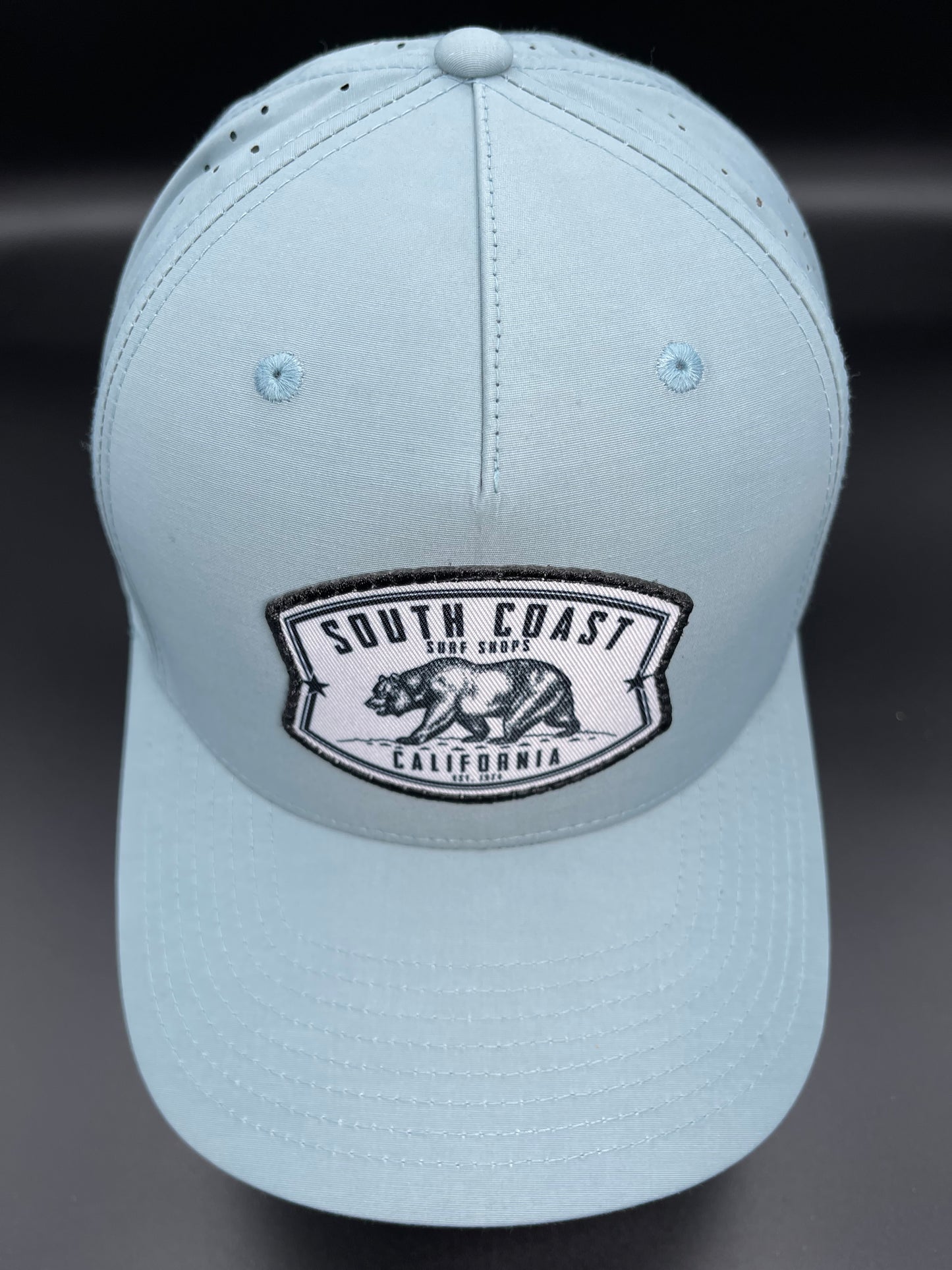 South Coast Adult Cali Bear Perforated Hat Blue Grey