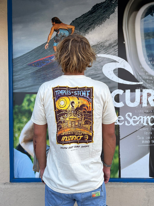 South Coast Mens Temple of Stoke tee Natural