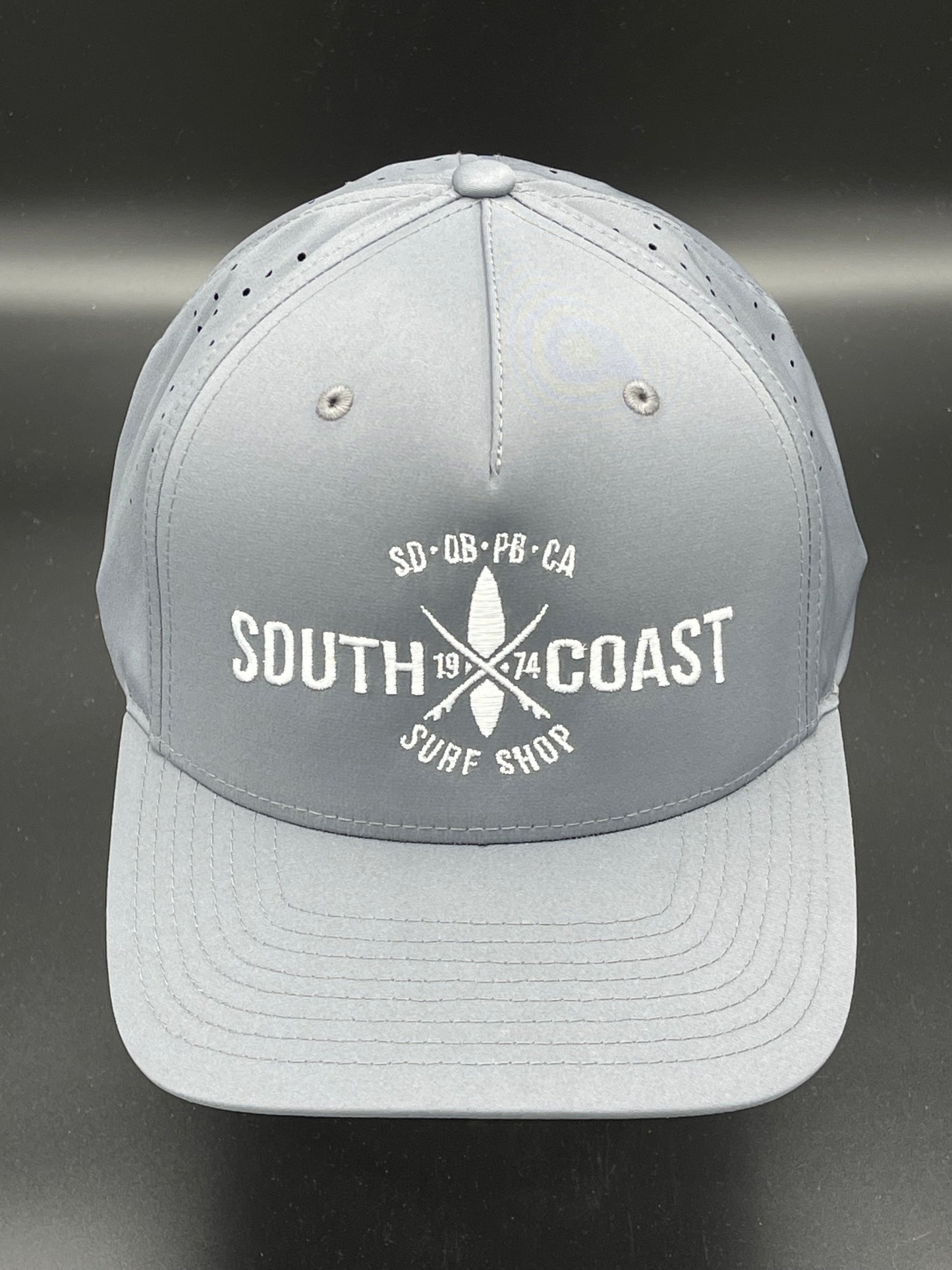 South Coast Adult Cross Perforated Hat Charcoal