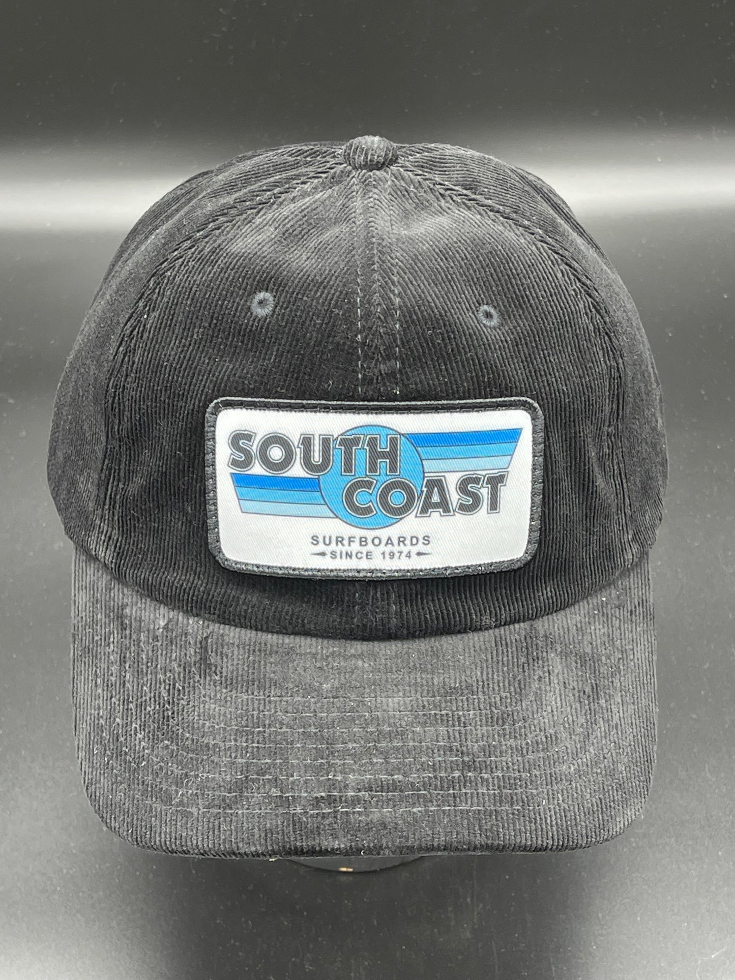 South Coast Adult Retro Stripe Cord Hat Black