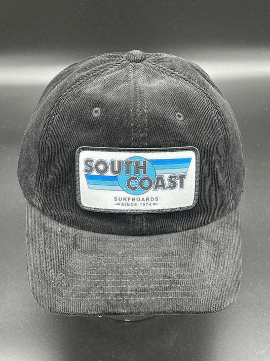 South Coast Adult Retro Stripe Cord Hat Black