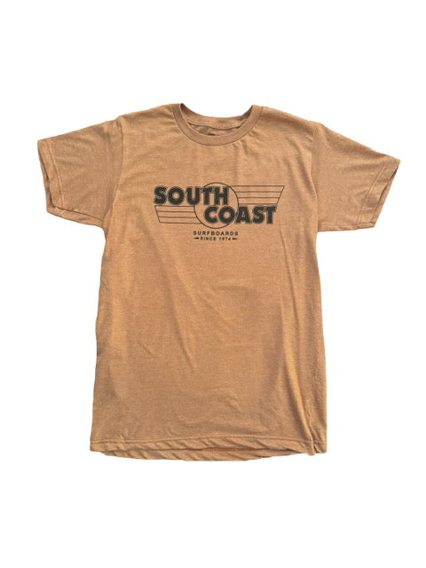 South Coast Mens Retro Flag Tee Rust