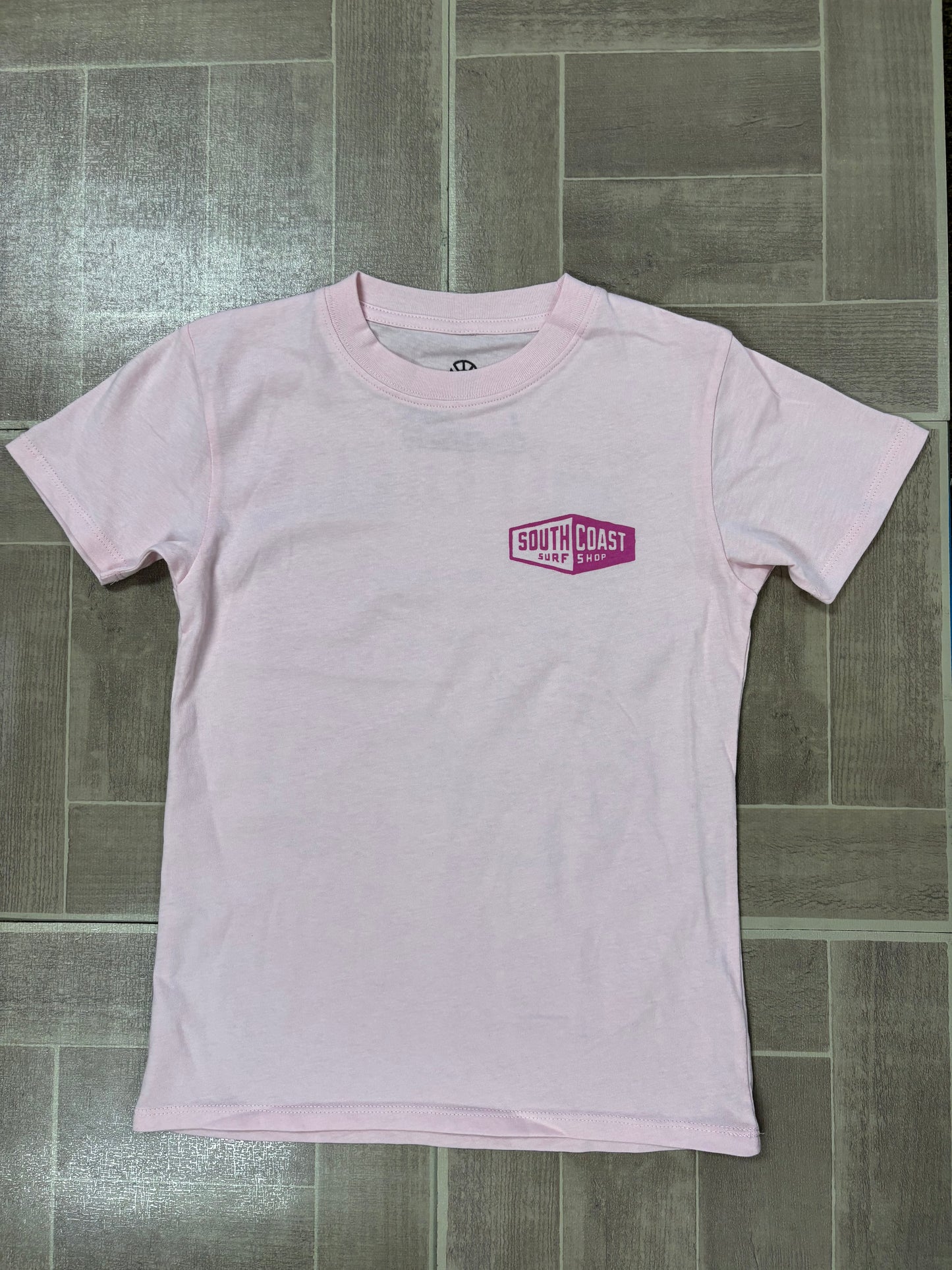 South Coast Youth SD Map Tee Pink