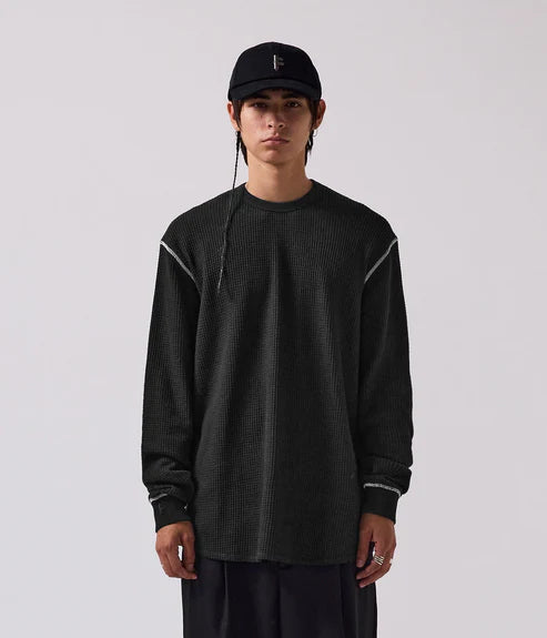 Former AG Waffle LS Black White