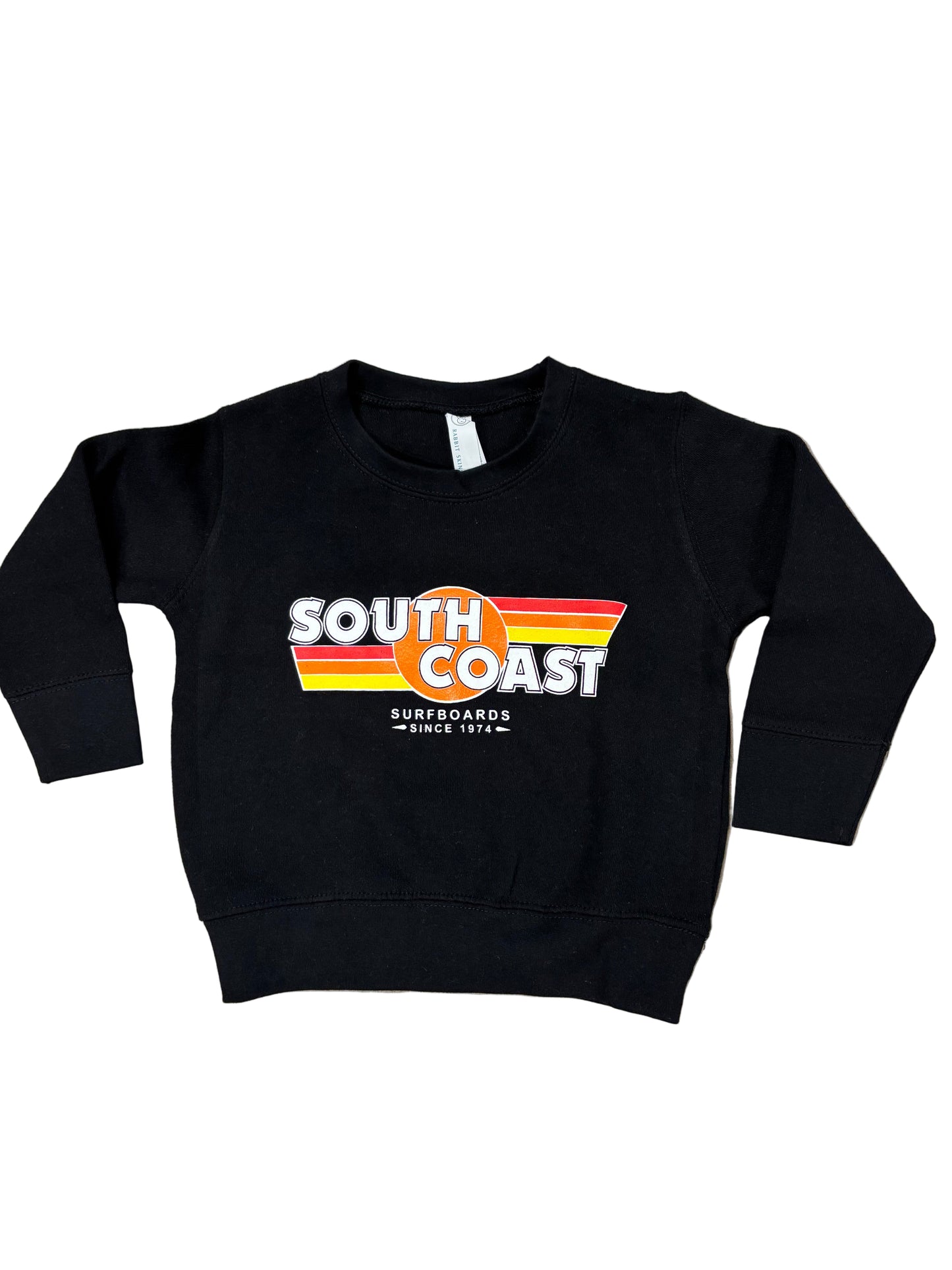 South Coast Kids Retro Crew Fleece Black