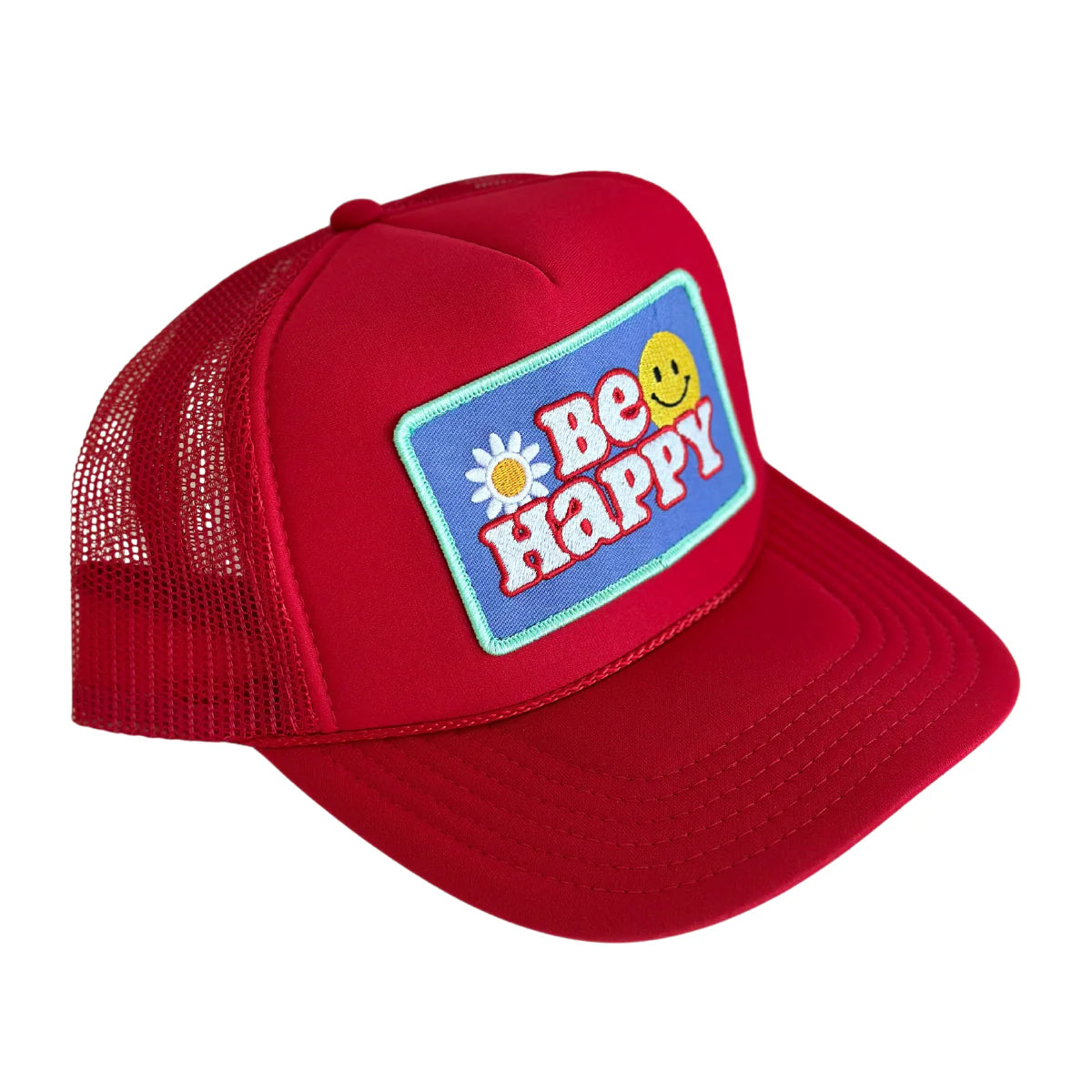 Local Beach Be Happy Hat Red