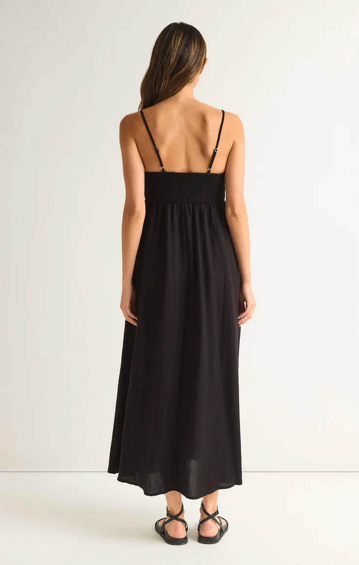 Z Supply Beachside Midi Dress Black