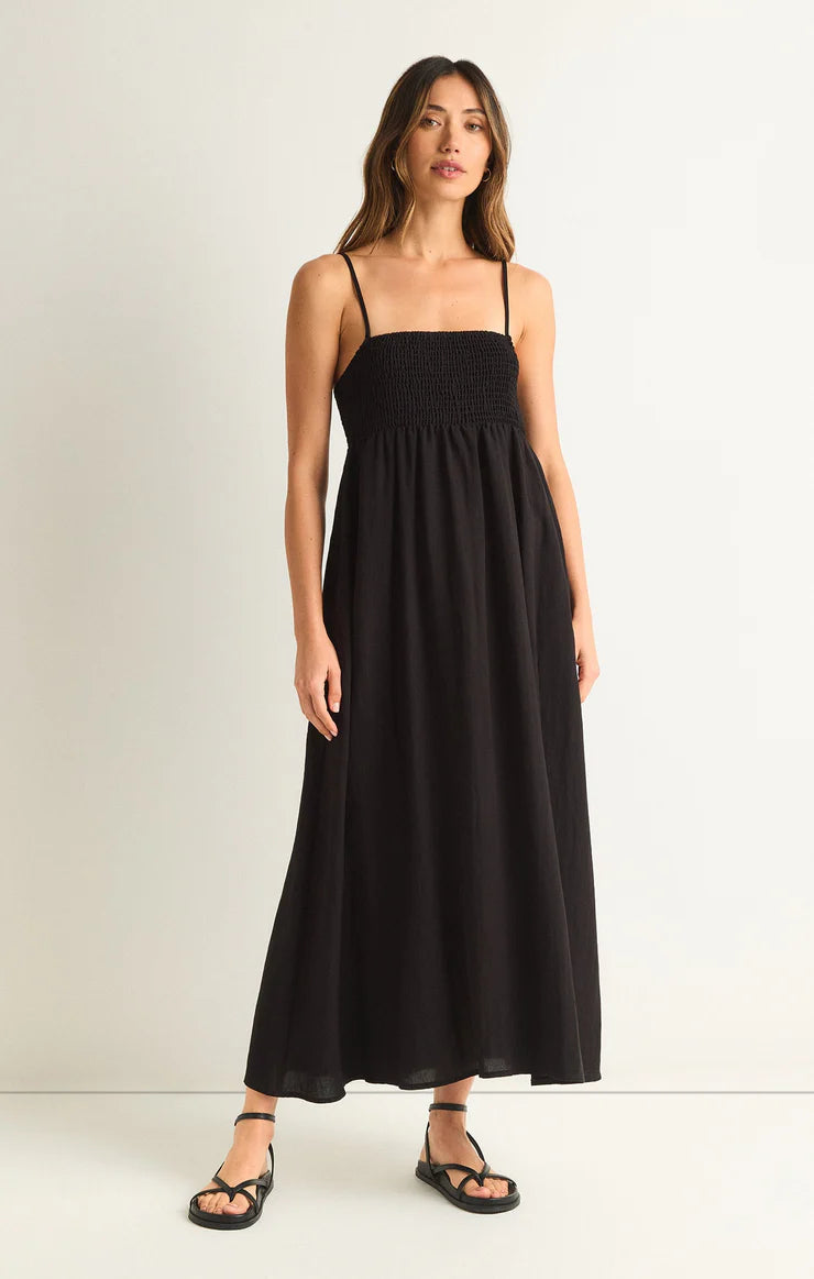 Z Supply Beachside Midi Dress Black