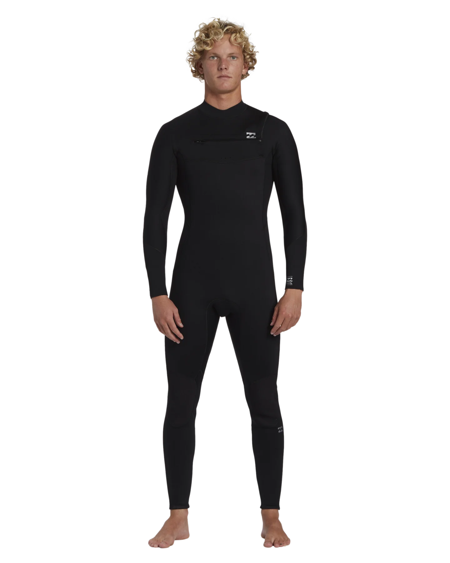 Billabong Men's Foil 3/2mm Chest Zip Wetsuit Black