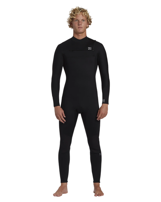 Billabong Men's Foil 3/2mm Chest Zip Wetsuit Black