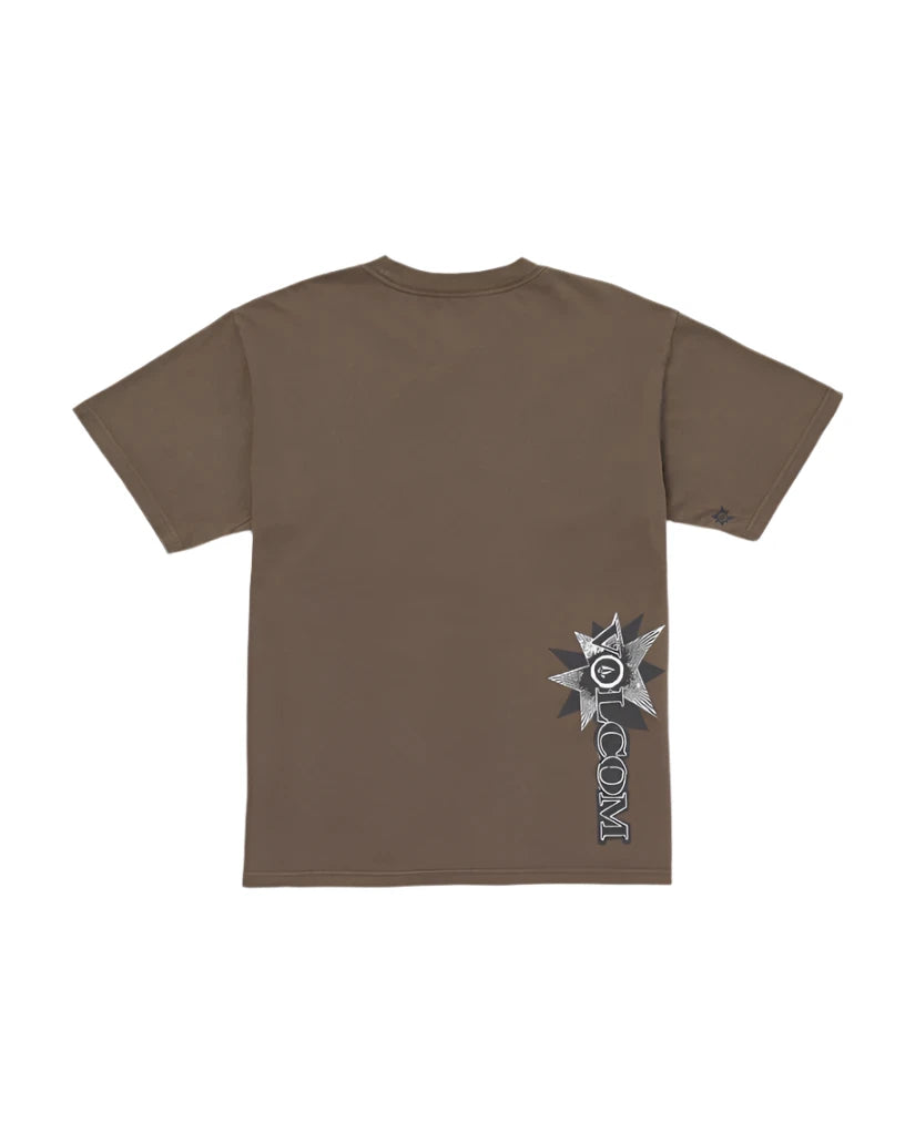 Volcom Men's Japan By Bryan Iguchi Valley Short Sleeve Tee Dark Earth