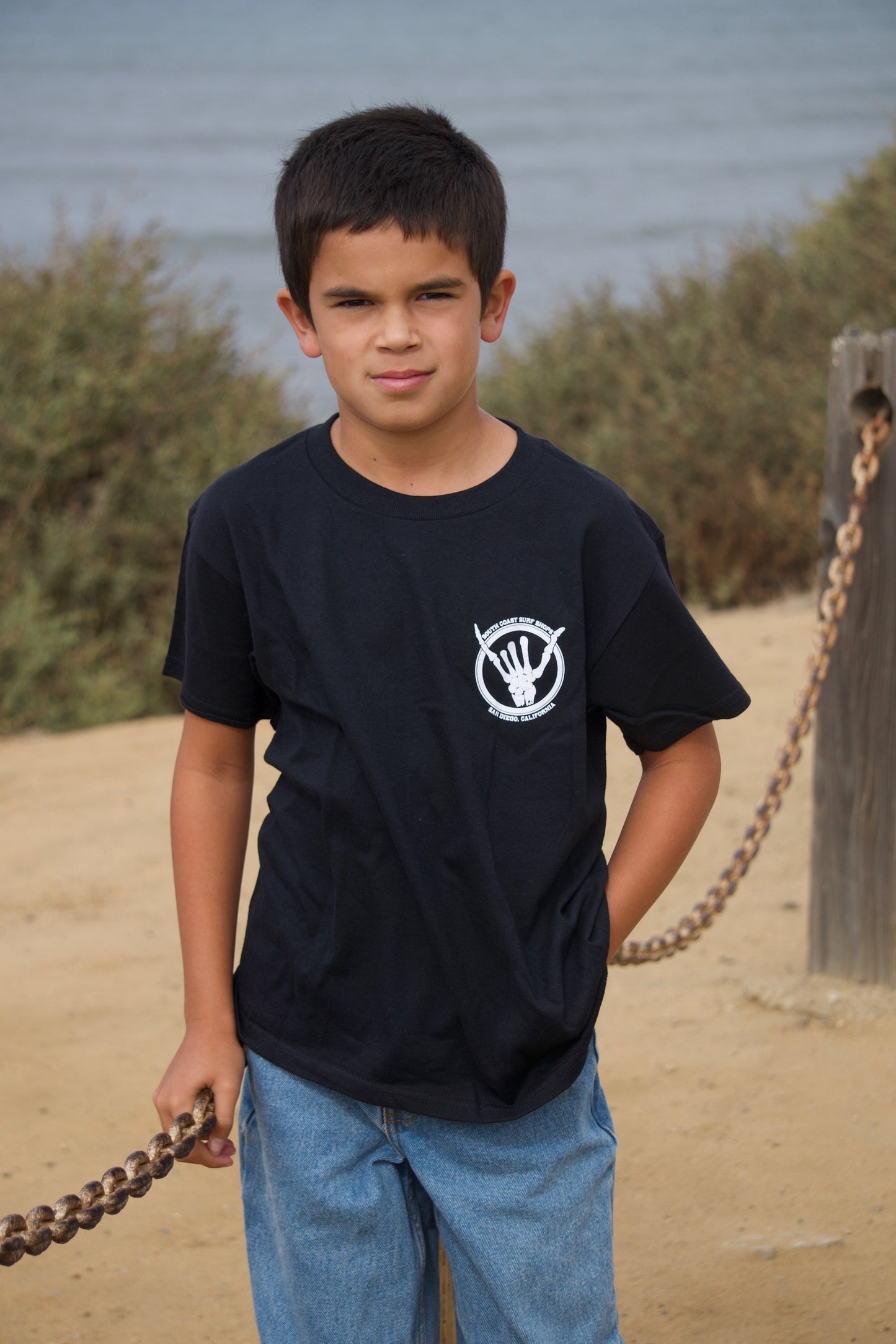 South Coast Youth Shaka Bones T-Shirt Black