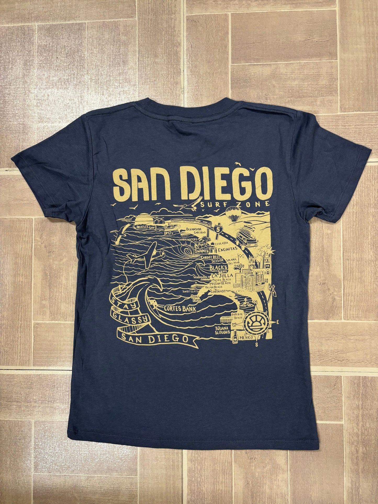 South Coast Youth SD Map Tee Blue