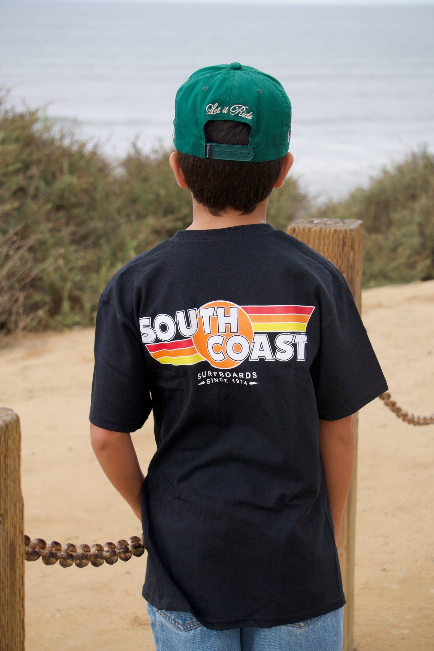 South Coast Youth Retro Flag Tee Black