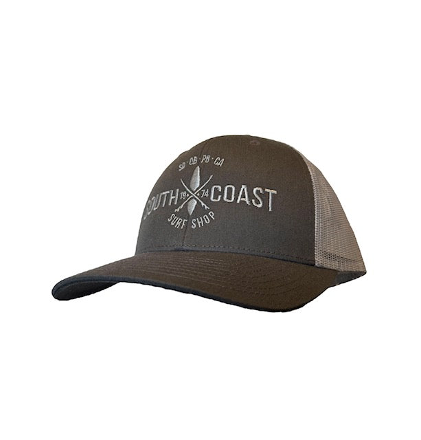 South Coast Adult Cross Logo Trucker Hat CHARCOAL