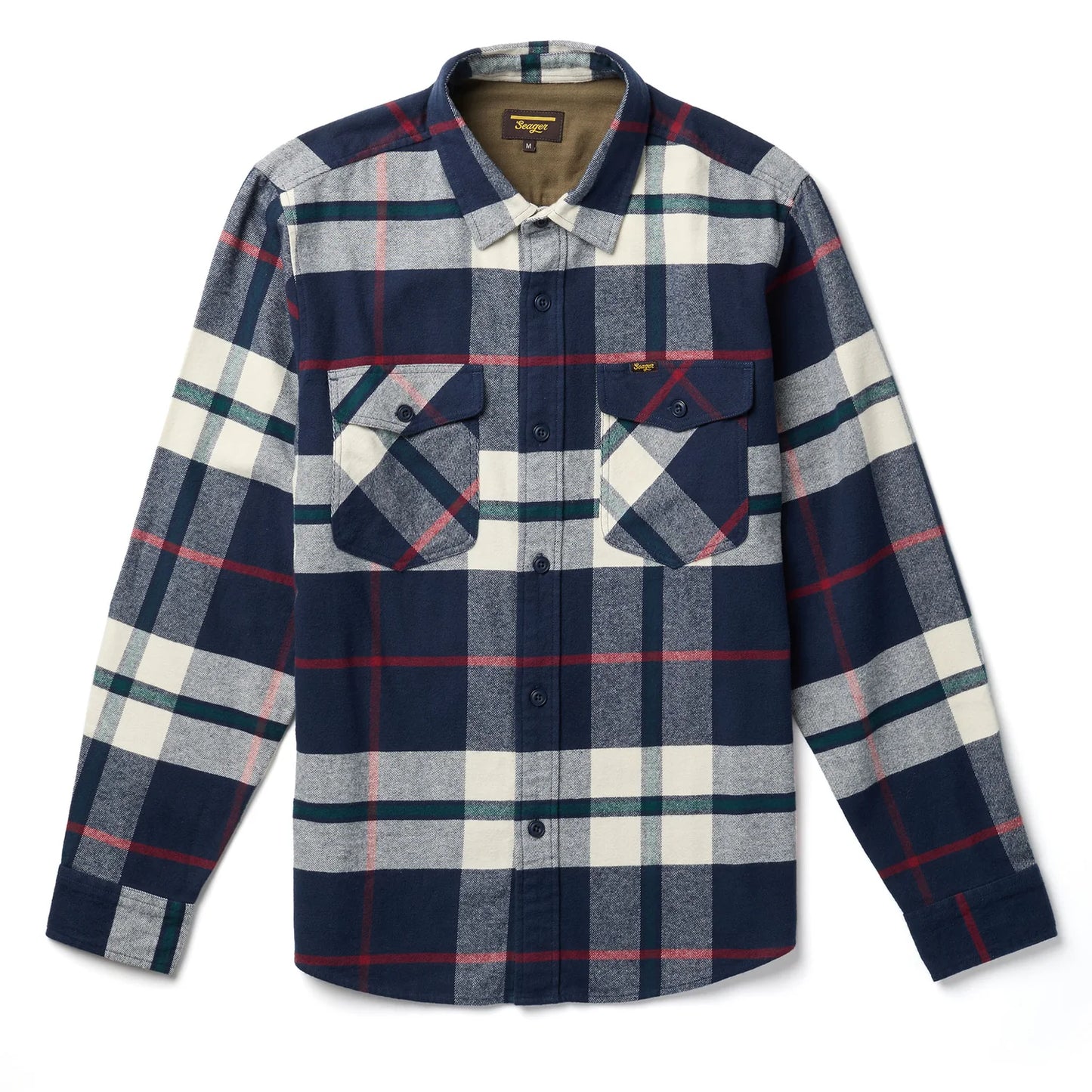 Seager Calico Flannel Navy Big Plaid
