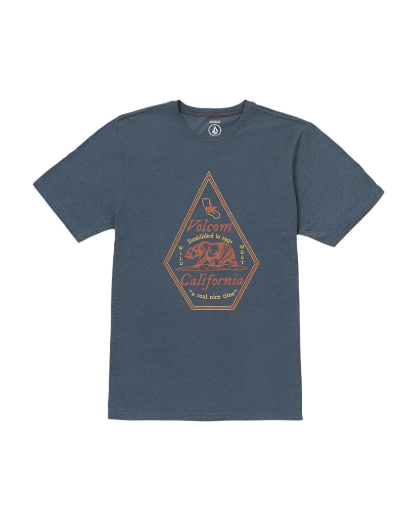 Volcom Men's Calinice Time Short Sleeve Tee Navy Heather