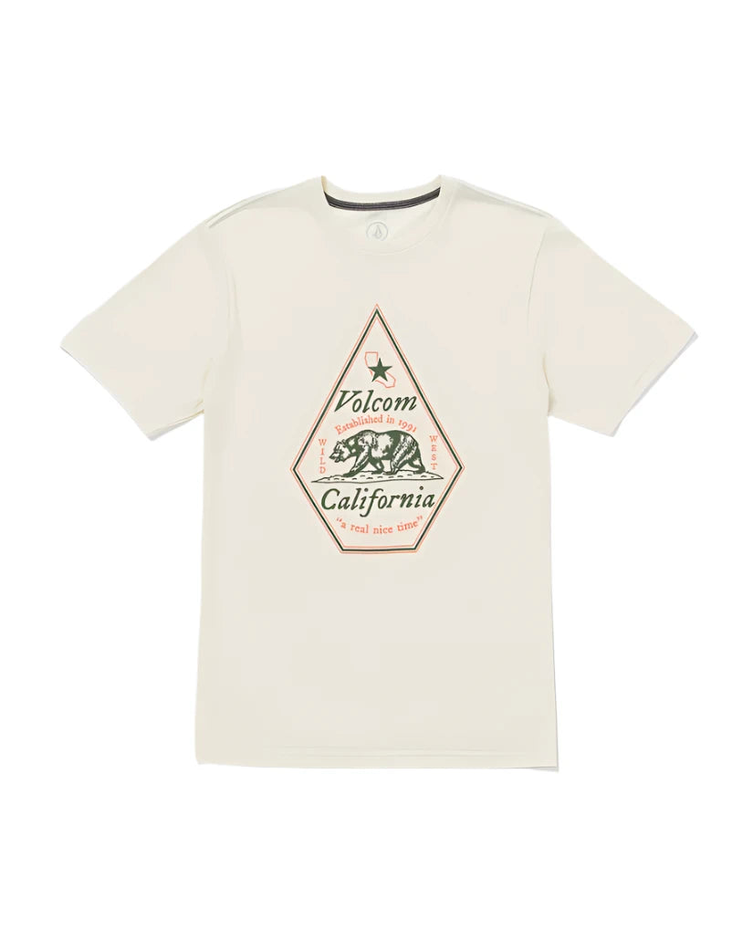 Volcom Men's Calinice Time Short Sleeve Tee Off White Heather