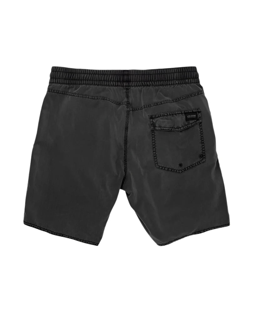 Volcom Men's Center Elastic Waist Trunks Black