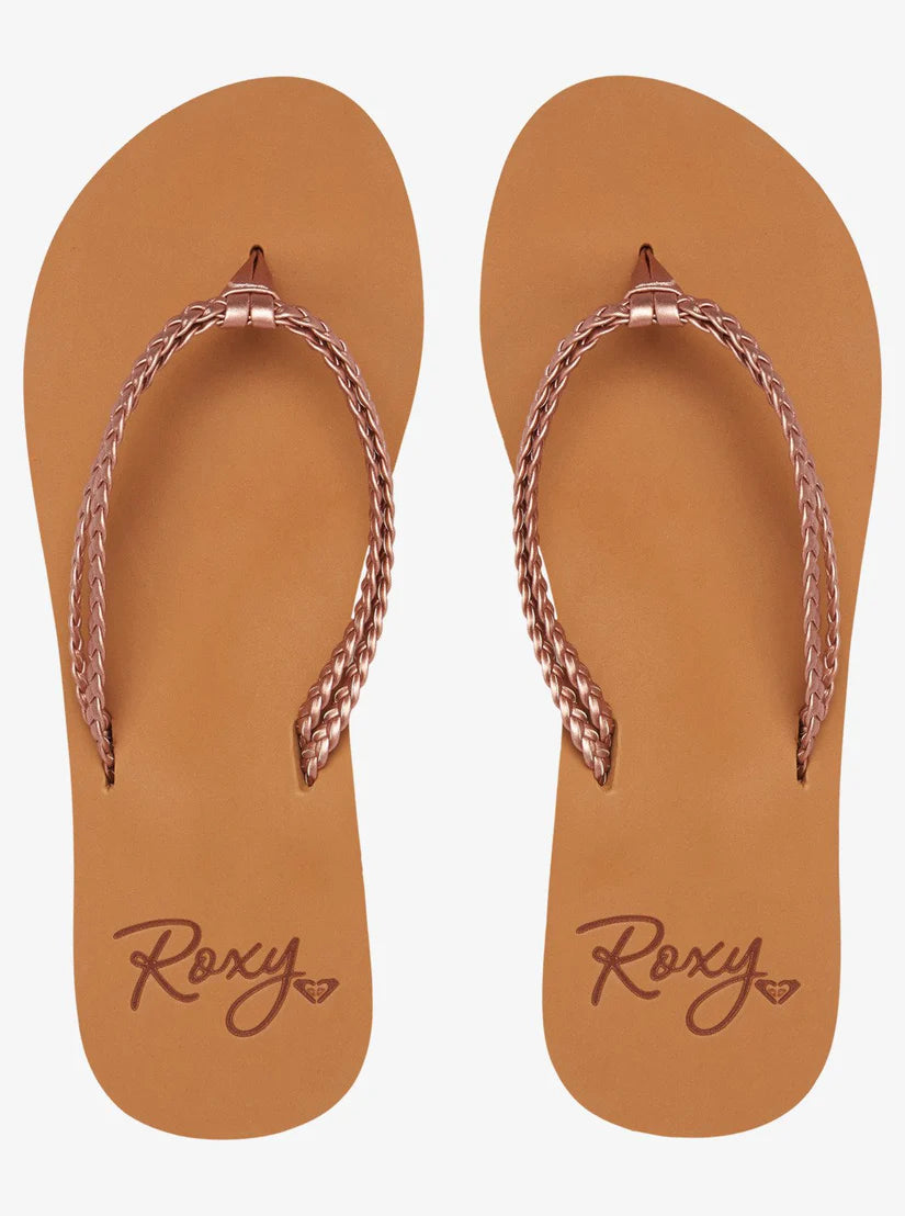 Roxy Costas Flip-Flops Rose Gold