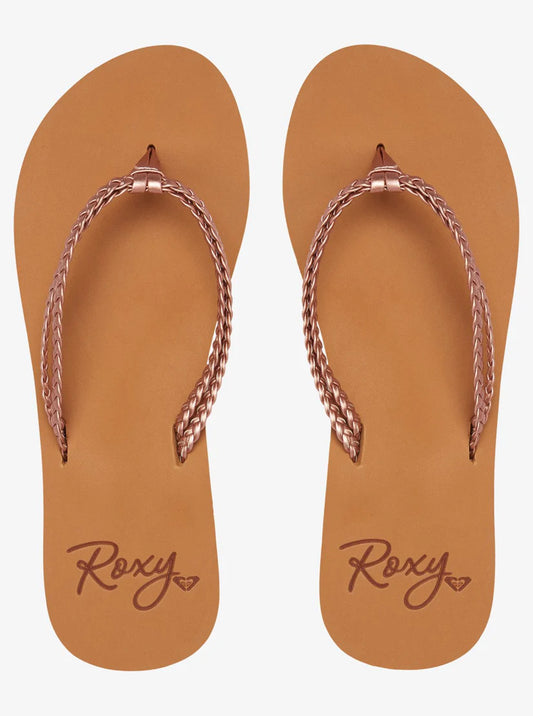 Roxy Costas Flip-Flops Rose Gold