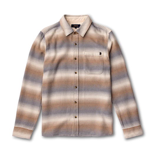 Roark Crossroads Organic Cotton Flannel Stripe Bone