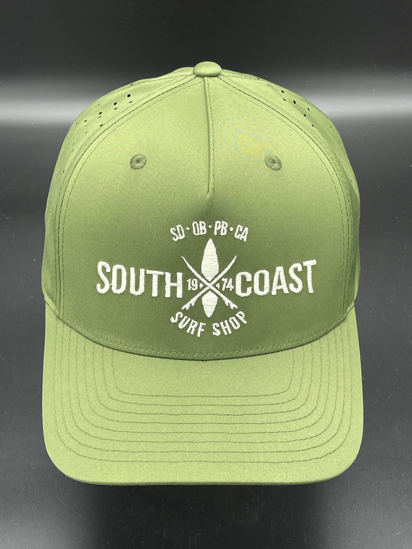 South Coast Adult Cross Perforated Hat Olive