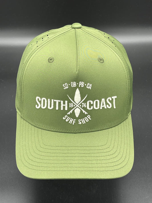 South Coast Adult Cross Perforated Hat Olive