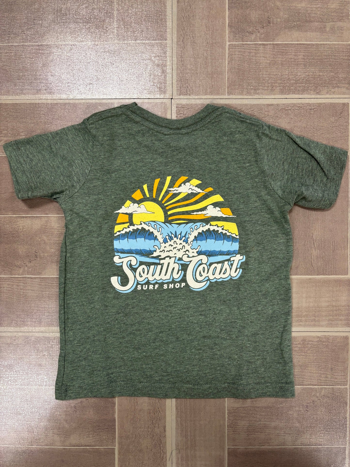 South Coast Kids A-Frame Tee Green