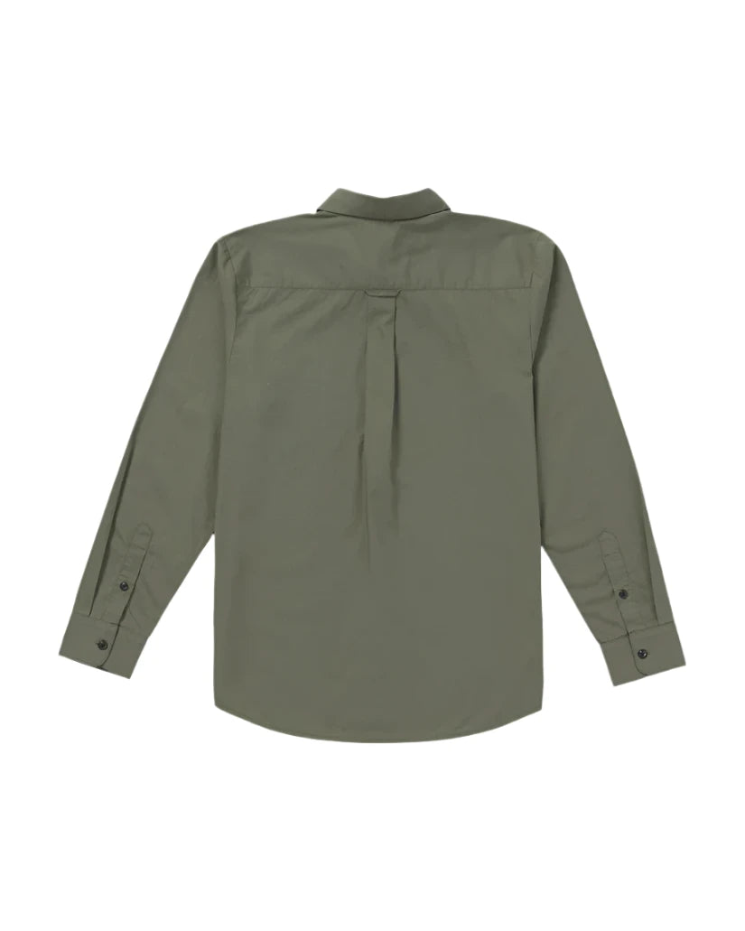 Volcom Men's Date Knight Long Sleeve Shirt Winter Moss