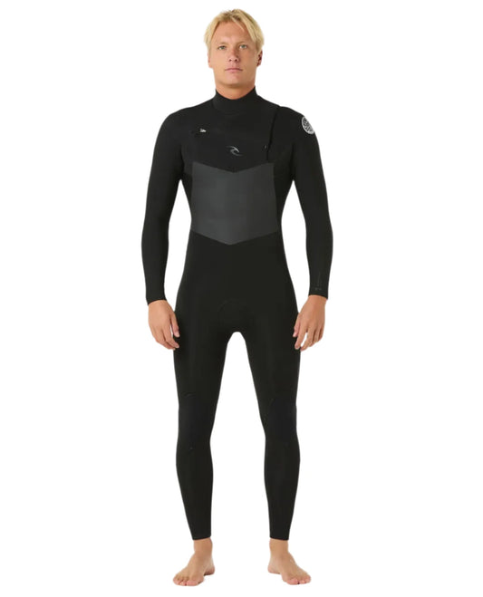 Ripcurl Men 3/2 Dawn Patrol Chest Zip Fullsuit Wetsuit Black