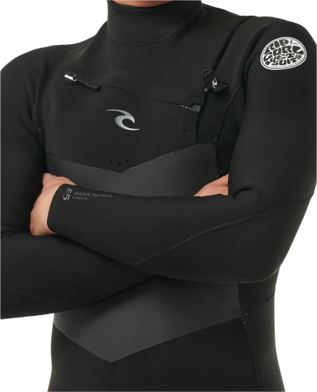 Ripcurl Men 3/2 Dawn Patrol Chest Zip Fullsuit Wetsuit Black