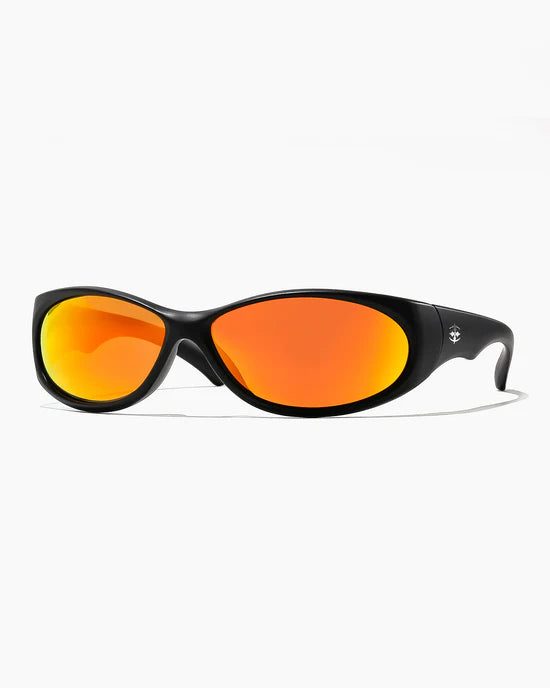 Ritual Vision Demon Speed Matte Black / Reflective Orange Polarized Sunglasses