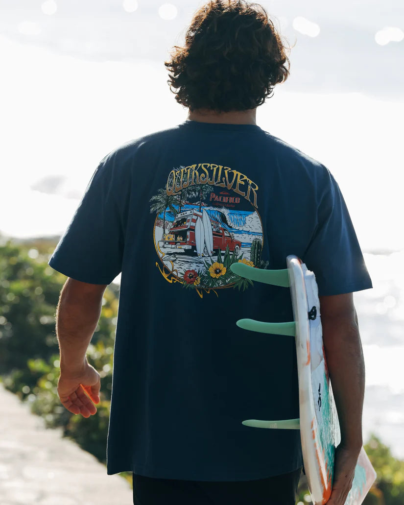 Quiksilver X Pacifico Mens Search For Beauty Tee Navy