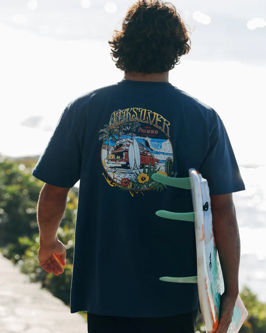 Quiksilver X Pacifico Mens Search For Beauty Tee Navy