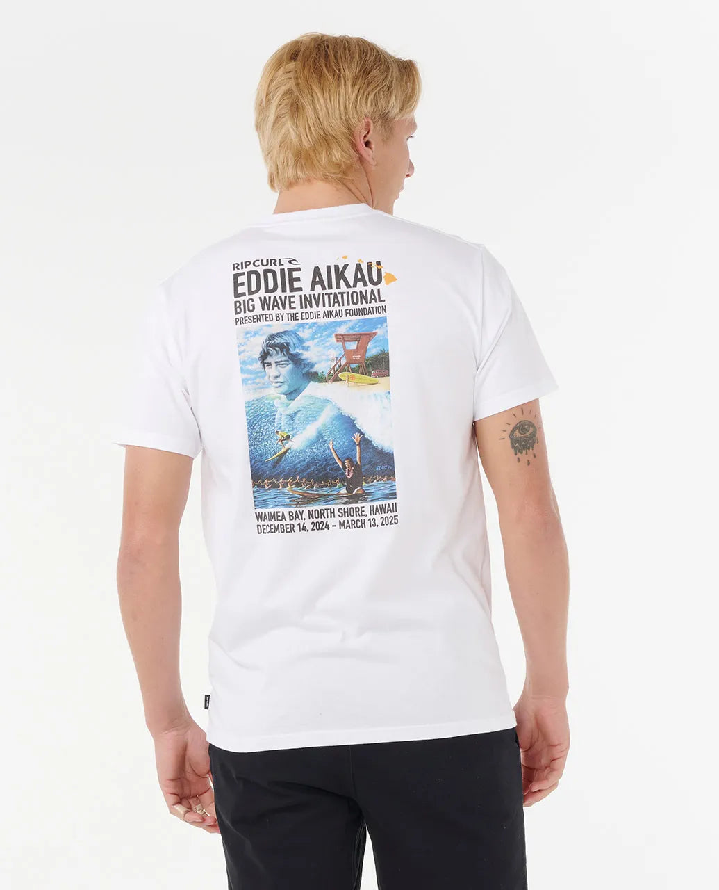 Rip Curl Mens Eddie Would Go Poster Tee White