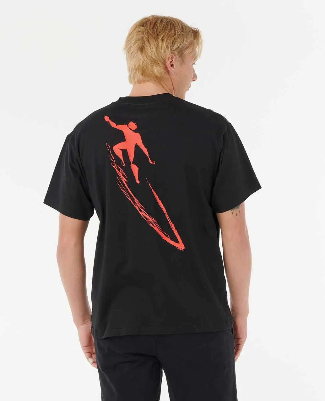 Rip Curl Mens Eddie Would Go Retro Tee Black